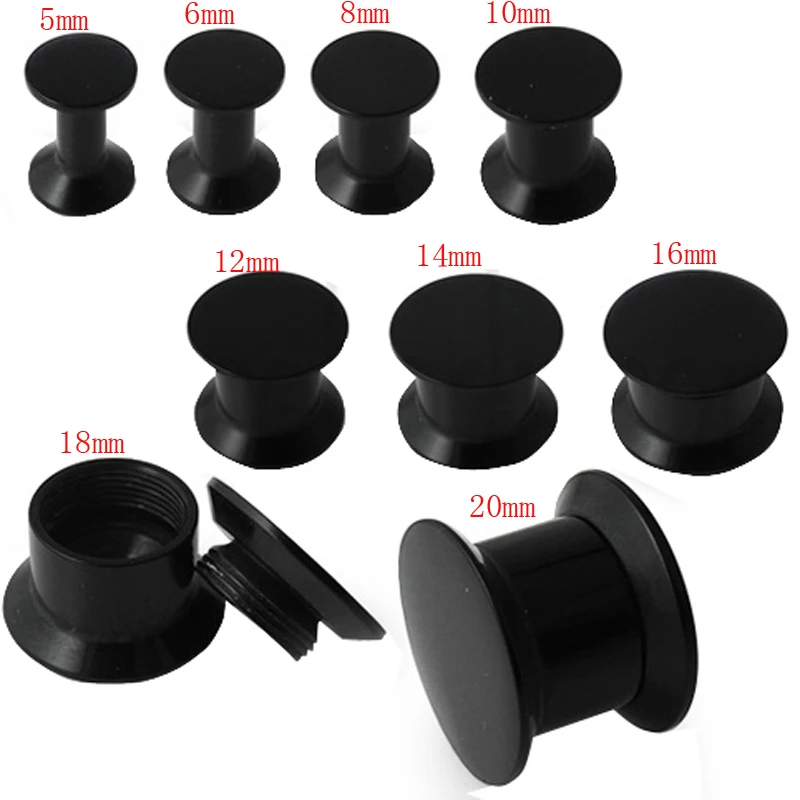 JunlowPY Acrylic Interanlly Screw Flare Flesh Tunnel Ear Plug Earring Stretcher Plug Taper Tunnel 5-20mm body jewelry