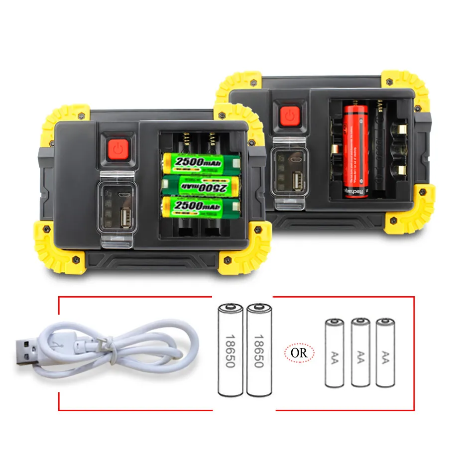 Multifunctional 20W LED Portable Spotlight 400lm Rechargeable Floodlight USB Charging/Battery Outdoor Camping Lawn LED Work Lamp