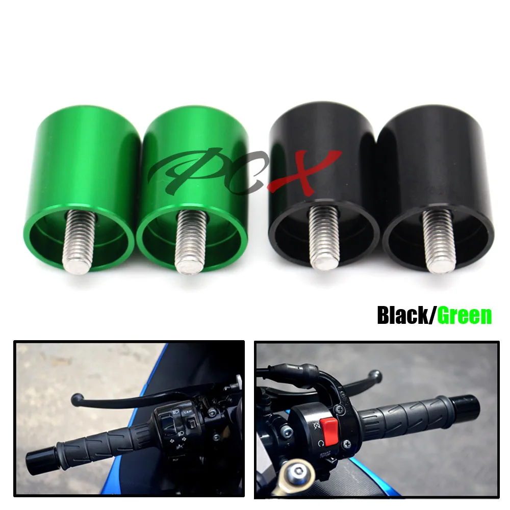 CNC Aluminum Motorcycle Bar Ends Handle Grip Handbar For KAWASAKI EX250R NINJA 300 600R ZX-11 GPZ1100 ZZR1200 ZRX 1100/1200R