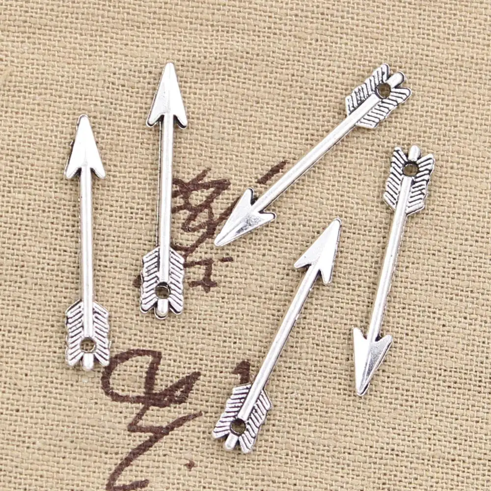 30pcs Charms Arrow 30x5mm Antique Making Pendant fit,Vintage Tibetan Bronze Silver color,DIY Handmade Jewelry