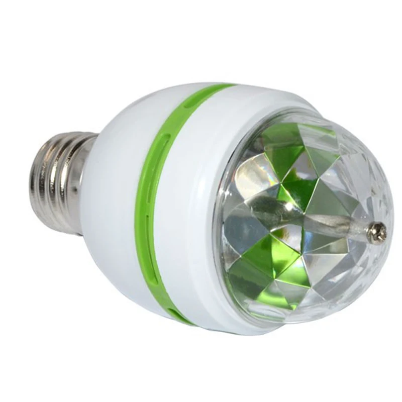 Светодиодная лампа RGB E27 3W 6W, красочный автоматический вращающийся сценический светильник для вечеринки, дискотеки, диджея, КТВ, освещение для танцпола, украшения для праздника