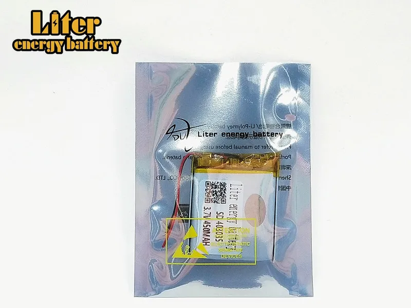 403035 450mAh 3.7V Replacement Li-ion Lithium Polymer Battery Lipo Batteries Cells for MP3 MP4 GPS MP5  Toys Smart Watch