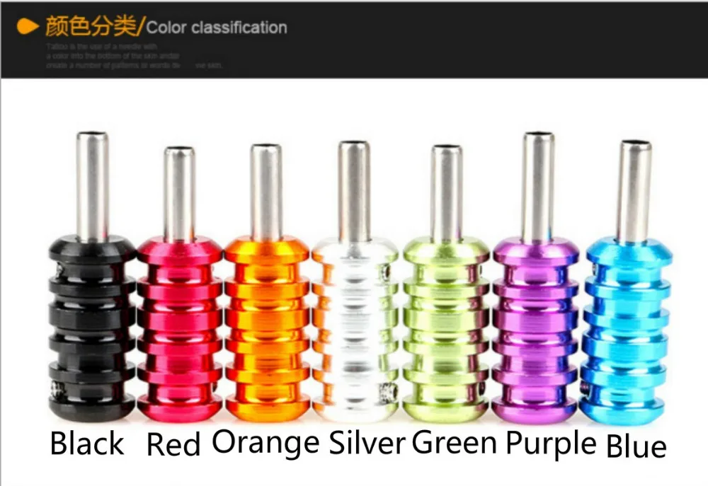 1 pcs New Tattoo Aluminum Alloy Machine Grips Tubes Stainless Steel Tips Tools Kit for Tattoo Accesories Handle Supplies