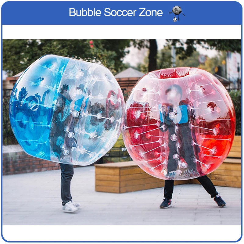 Gratis Verzending 1.5 m 1.0mm TPU Bubble Voetbal Opblaasbare Bubble Voetbal Luchtbumper Bal Voetbal Bubble Voetbal Body Zorb bal