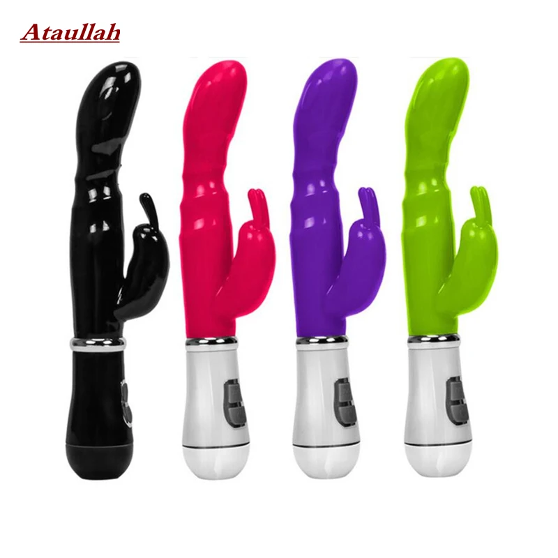 USB Charging Vibrator Waterproof Toy Double Rod Masturbation Rabbit Vibrator Adult Sex Product Vibrator ST009