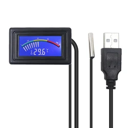 Ketotek usb termometr LCD z cyframi wskazówkami samochodowy termometr wodny C F MOD do komputera PC kotły akwariowe