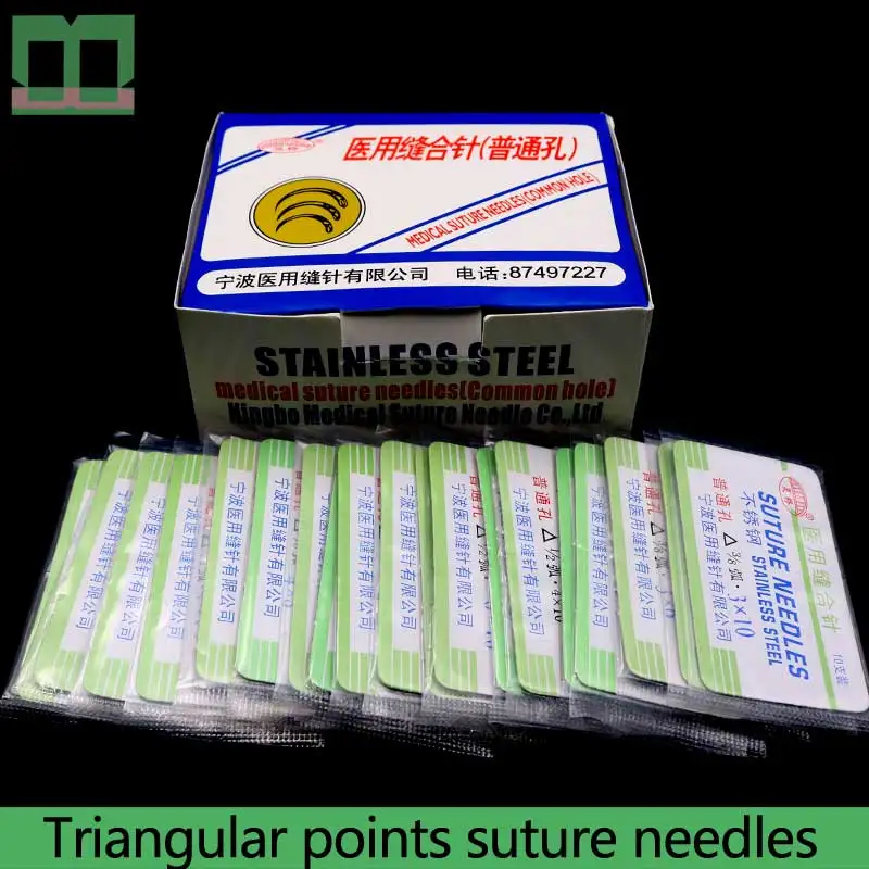 Double eyelid tool carbon steel Surgical suture needle orthopaedics Triangular points suture needles