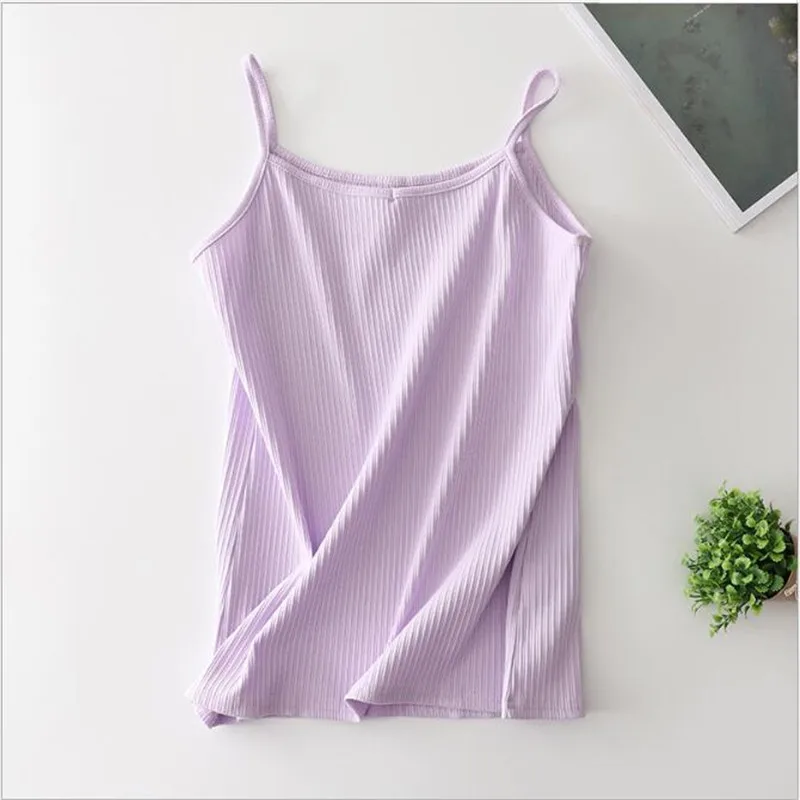 European and American fashionable summer wind female pure cotton thread v-neck condole belt vest with casual wear.