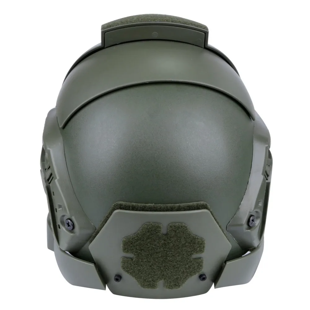 Casco tattico medievale da guerriero in ferro Binario integrato NVG Sindone Base di trasferimento Quadrante Manopola Sport all\'aria aperta