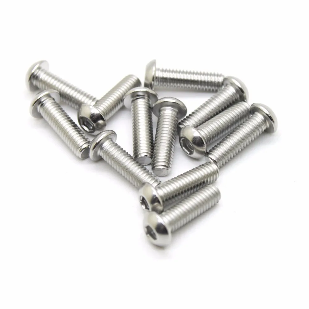 4pcs 304 stainless steel plate hex head cap screws mushroom head hexagonal bolts M6*100mm CPC236