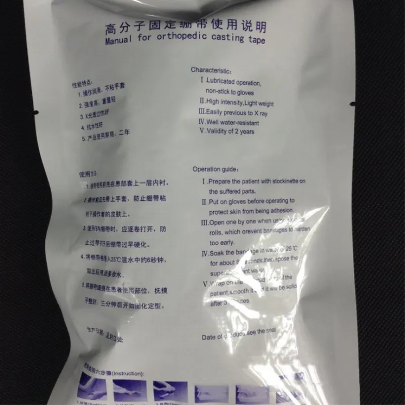 1 Cuộn Thay Thế POP Băng Y Tế Cao Polymer Cố Định Băng Cần Thêm Cotton Nguyên Chất Bột Đệm Cho Gãy Cố Định