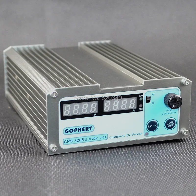 GOPHERT New CPS-3205 II 160W (110V220V Conversion ) 0-32V/0-5A,Compact Digital Adjustable DC Power Supply