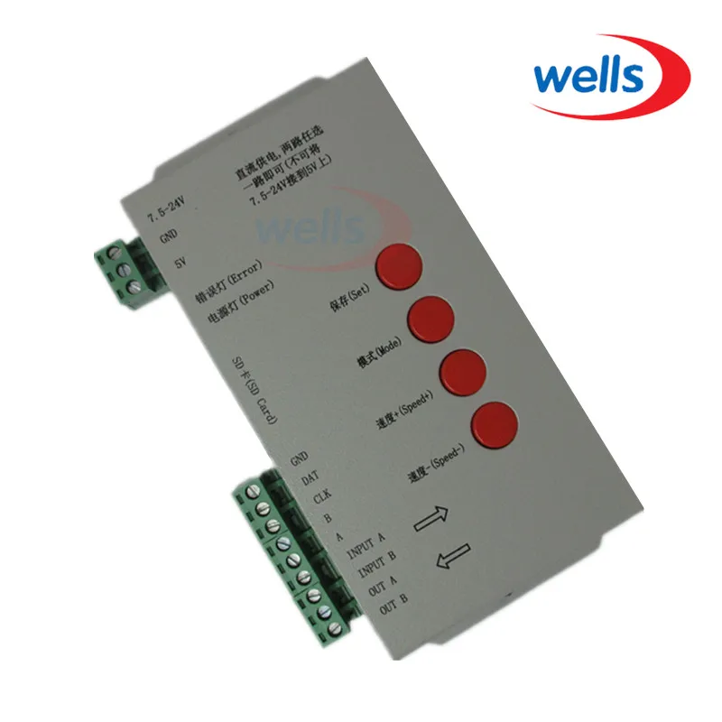 Original T1000S Full Color Controller For WS2811 WS2801 WS2812B LPD8806 6803 1903 Digital LED Strip,Reject cloning controller