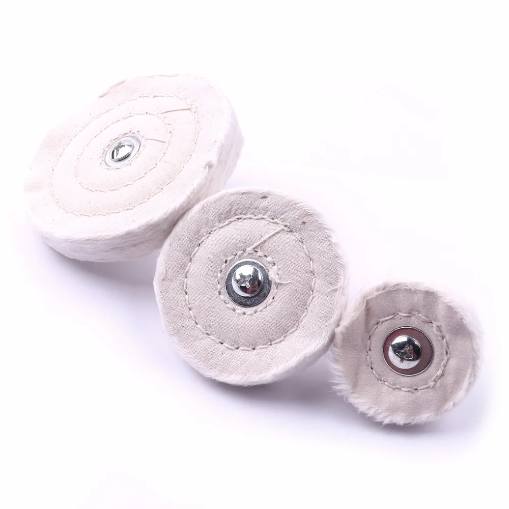 New 1pc Cotton Polishing Wheels 50/75/100mm Cloth Buffing Wheel For Jewelry Wood Metal Glass Polishing Abrasive Tools