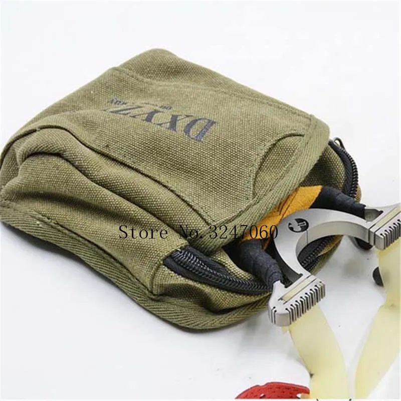 NEW 1pcs Slingshot fine Material canvas bags Balls Bag Case Pouch Holster Sling Shot Hunting Sports slingshot Accessories