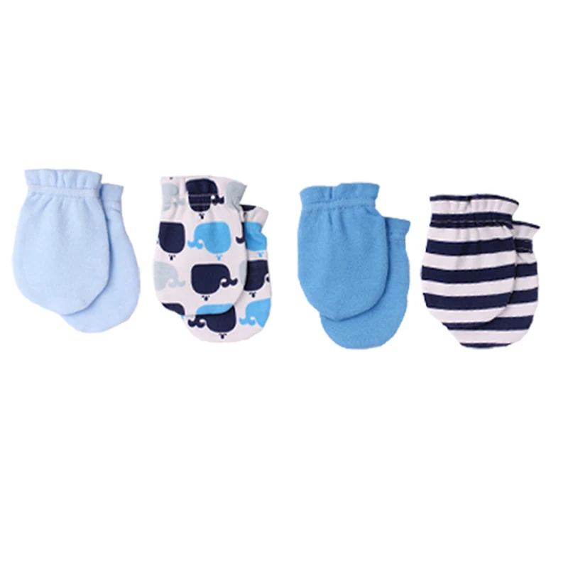 Newborn Baby boy and girl Scratch Mittens,0-6 months Winter Cotton Four Seasons kids gloves