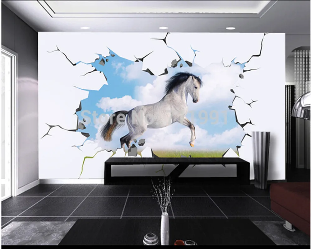 Customized photo wallpaper horse wallpaper for living room bedroom TV background vinyl papel de parede 3D