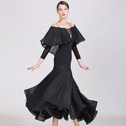 Elegant Butterfly Shawl Latin Ballroom Dress Women Dance Wear Rumba Dancing Clothes Spanish Dance Costumes Flamenco Dress