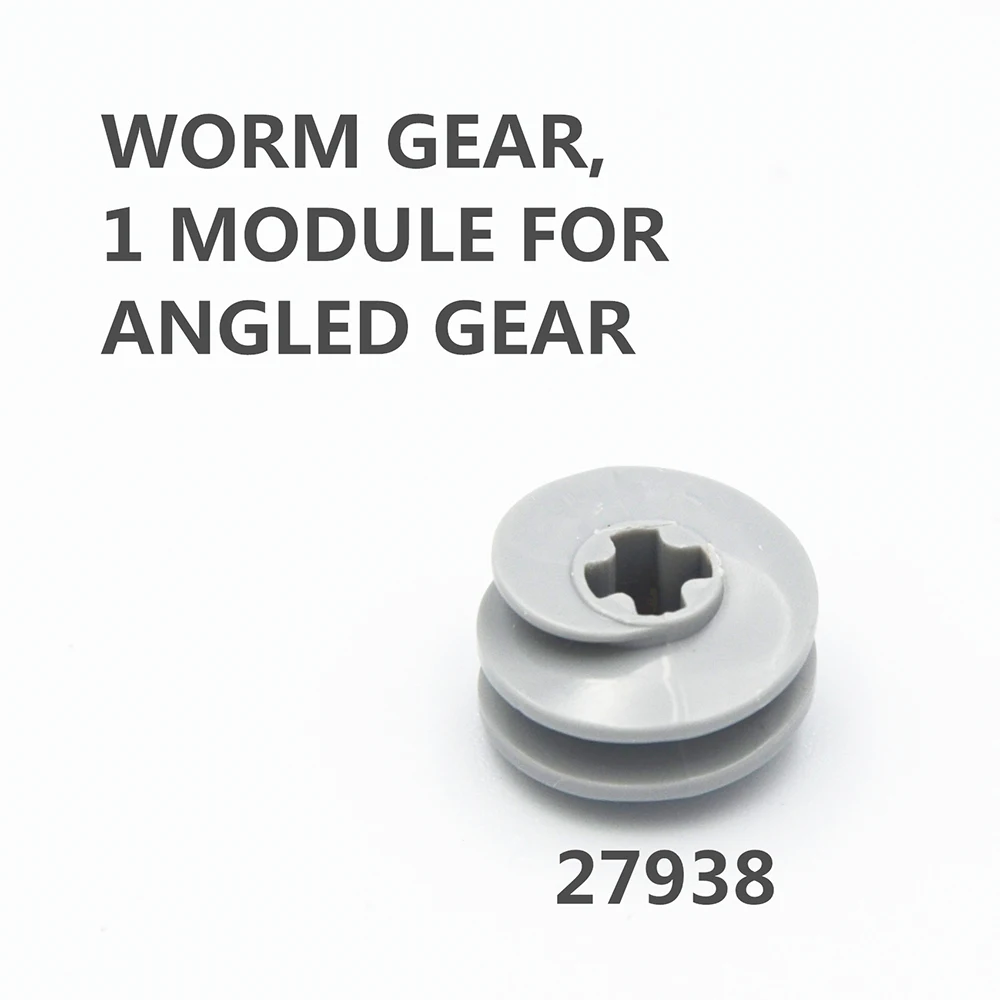 Technical Parts 10pcs WORM GEAR, 1 MODULE FOR ANGLED GEAR compatible with major brand for kids boys toy 27938