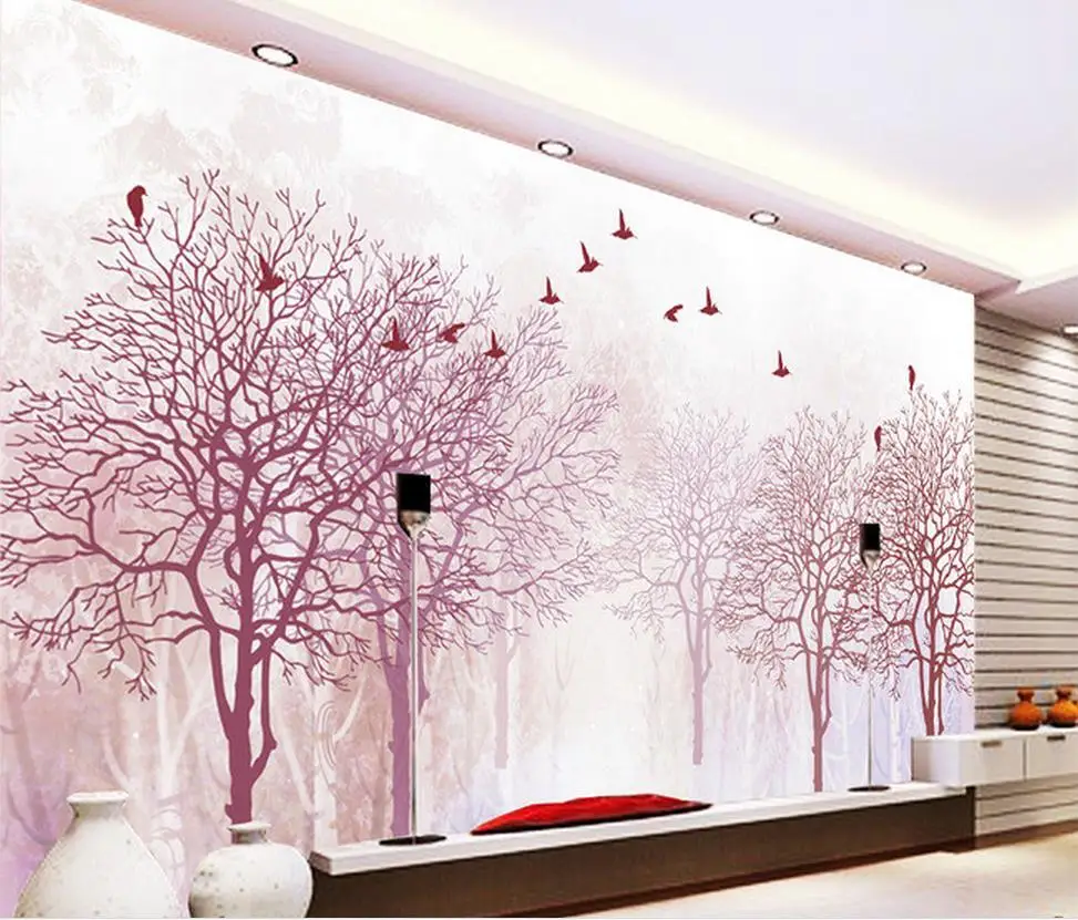 

3d customized wallpaper Forest hand-painted TV backdrop wall mural photo wallpaper Home Decoration