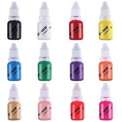 OPHIR PRO 12 Colors Airbrush Nail Inks 10 ML/Bottle Acrylic Water Paint Ink Pigments Airbrush Nail Art Tool_TA098(1-12)