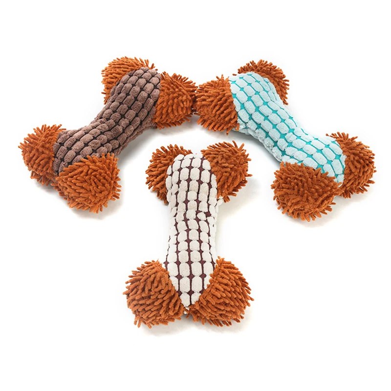 Bone Shape Pet Dog Chew Toys for Small Dogs Bite-resistant Puppy Cat Squeaky Squeaker Toy Pet Accessories for Mascotas Supplies