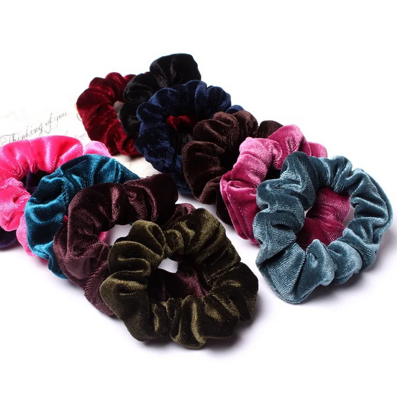 10 Pcs Elastische samt scrunchies Haar Bands Für Frauen Stirnbänder Erwachsene Haar Styling Form Werkzeug haar accessoires elastique