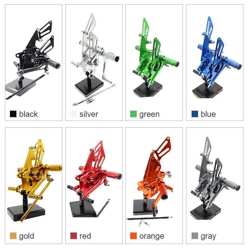 For KAWASAKI ZX10R ZX 10R ZX 10 R 2006-2010 09 08 CNC Aluminum Alloy Motorcycle Rearset Footrest Footpeg Pedal Foot Peg Rear Set