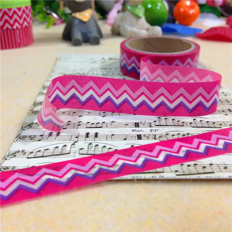 Free shipping Lovely  washi tape/15mm*5m*2rolls diy tape/3 color undee line masking paper tape