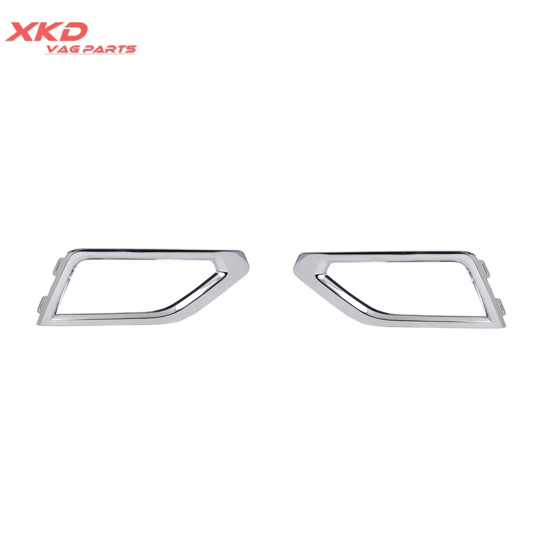 Left and Right Chrome Front Fog Lamp Frame Outer Grille Fit For VW Atlas 2018 2019 3CN853665B ,3CN853666B 3CN853665 3CN 853 665B