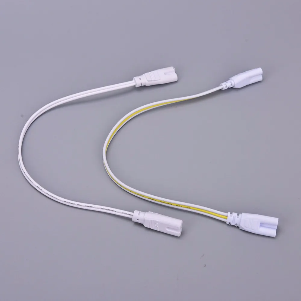 1Pcs 2 pin or 3 pin Double-end Cable Wire LED Tube Connector 30cm Two-phase Three-phase T4 T5 T8 Led Lamp Lighting Connecting