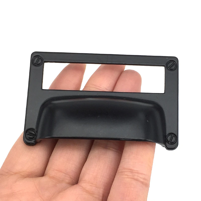One Piece 81*52MM Office File Cabinet Shelves Drawer Name Card Label Holder Frames Handles Pulls with Screws