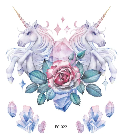 

Factory Unicorn Flamingo Flying Crane New Sexy Pink Lip flowers Tatttos Sakura sexy clavicle flower arm tattoo stickers 500PCS