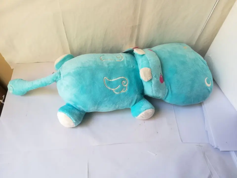 ippopotamo del fumetto circa 45 cm adorabile ippopotamo blu peluche morbido cuscino regalo di compleanno w2770