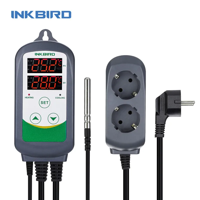 INKBIRD EU Plug ITC-308S Digital Smart Temperature Controller Heating Cooling Thermostat Regulator for Greenhouse Home Brewing