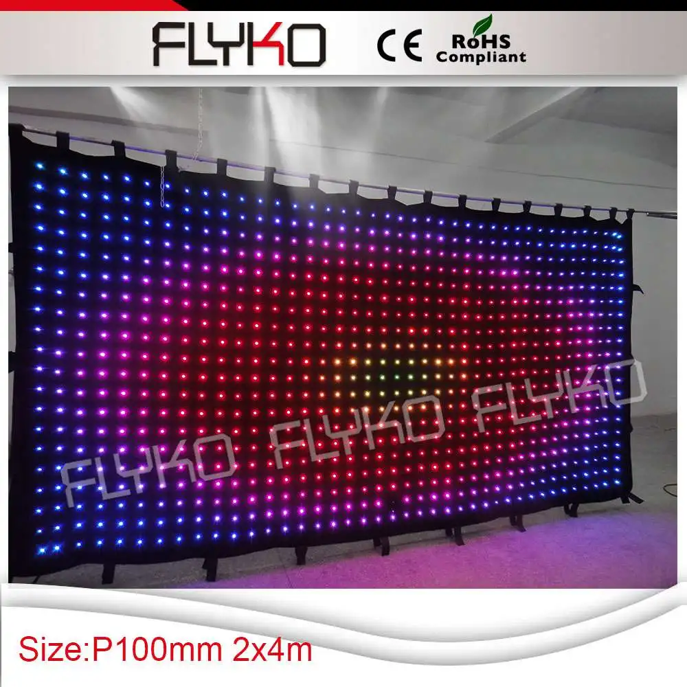 

P10 2*4m high brightness LED video display screen led curtain music screen display