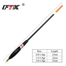FTK 3PCS/LOT Barguzinsky Fir Float 1.0+1.0gr 1.5+1.0gr 2.0+1.0gr Bobber Vertical Buoy Mixed Size Float peche accesoires
