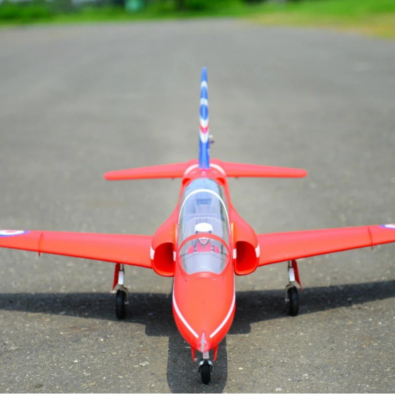 FMSRC RC Airplane 80mm Ducted Fan EDF Jet Bae Hawk Red Arrow 6CH with Flaps Retracts PNP Hobby Model Plane Aircraft Avion