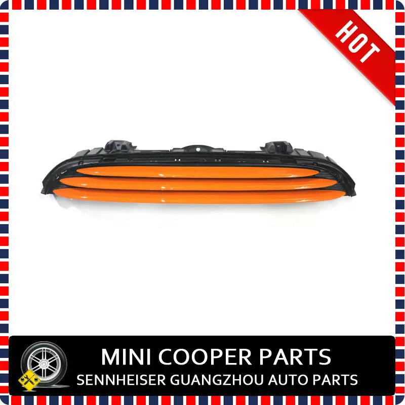 Brand New ABS Plastic UV Protected Mini Ray Style Orange Cooper Model Front Grille Trims For mini cooper F55 F56 F57 (3Pcs/set)