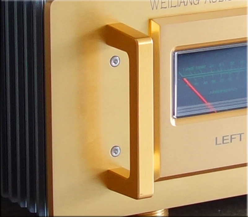 هيكل مضخم طاقة فاخر من الألومنيوم بالكامل مع مقياس VU مزدوج 430*359*150 مللي متر