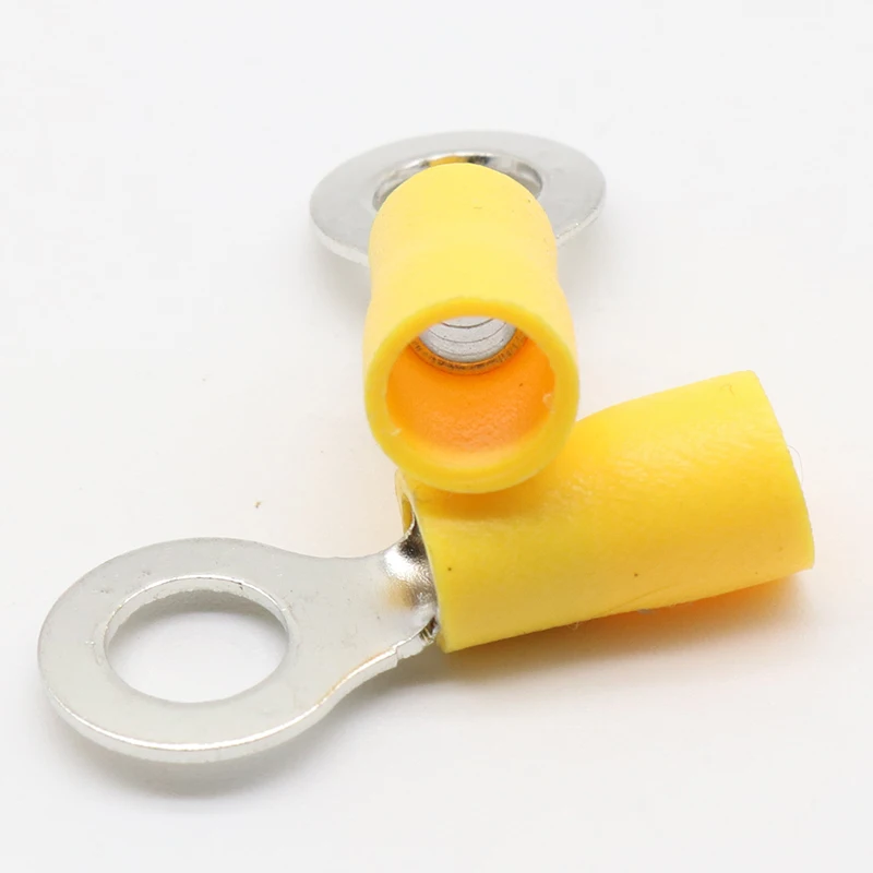 RV5.5-6 Yellow Ring insulated terminal cable Crimp Terminal suit 4-6mm2 Cable Wire Connector 100PCS/Pack RV5-6 RV
