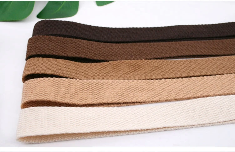 20MM Width Thick Plain Color polyester cotton canvas Webbing Ribbon bag Belt Strap Garments crafts Accessories