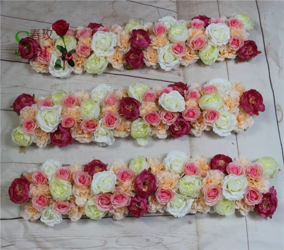 SPR WHITE 10pcs/lot wedding small road lead flower wall stage backdrop decorative wholesale artificial flower table centerpiece