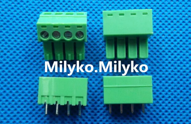 100PCS 2EDGK-3.81-4P + 2EDGR-3.81-4P 2EDGK 2EDGR 4Pin 3.81mm Right Angle Pin Plug-in Screw Terminal Block ROHS