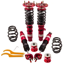 MAXPEEDINGRODS 24 Levels Damper Coilovers Sturts for BMW E46 3Series M3 320 323 98-06 for 325i 328i 330i M3 Coilovers Strut