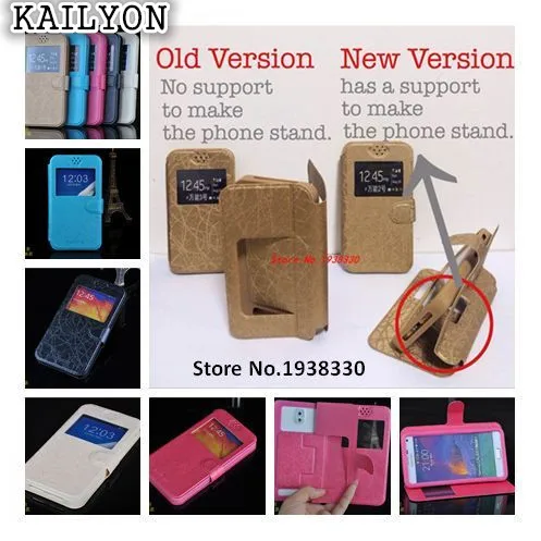 KAILYON Fashion PU Leather Flip for Gigabyte GSmart GS202 case High Quality Luxury Case view window Cover in stock F4