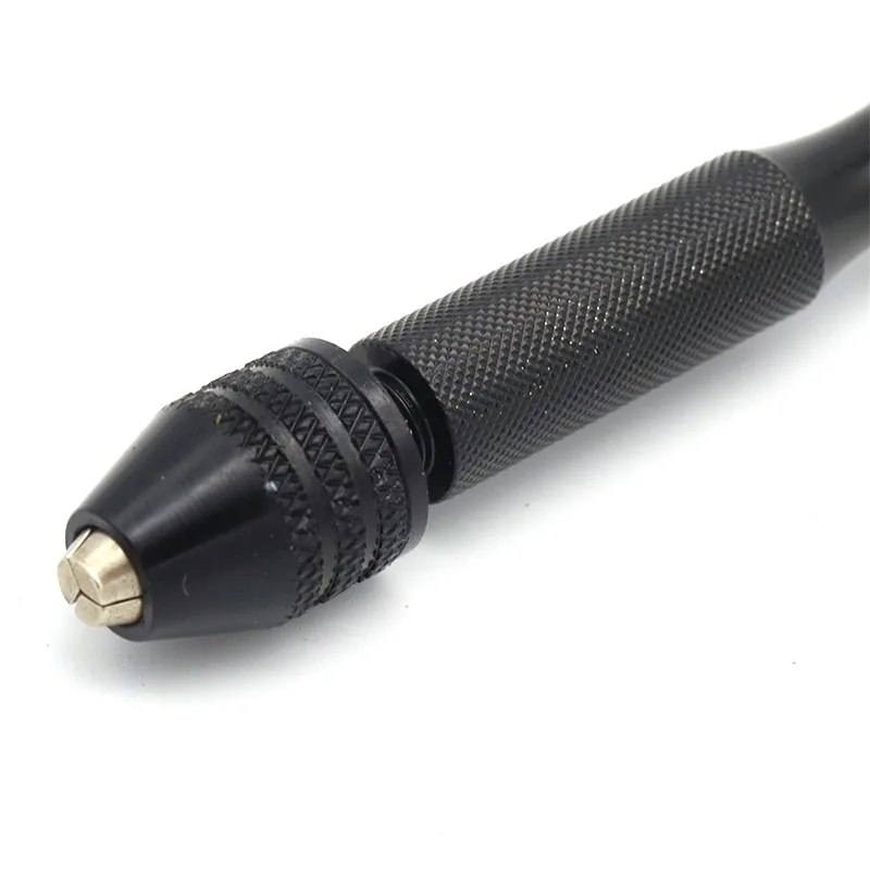 10pcs Alloy Steel Twist Drills Rotary Tools Wood Drilling + 1pc Hand Drill Mini Micro Aluminum Hand Drill Bits Set Rotary Tools