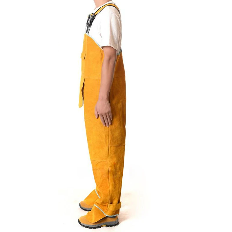 Welding Men\'s Overalls Safety Clothing Overalls High Temperature Protect Leather Flame Retardant Wear Repair Welding StrapDFW033