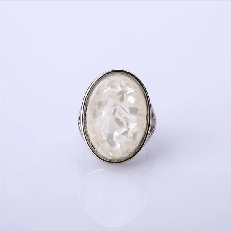 12 Pieces/lot Wholesale Antique Silver Plated Trendy Vintage Oval Artificia Quartz Stone Ring Men Wedding Jewelry