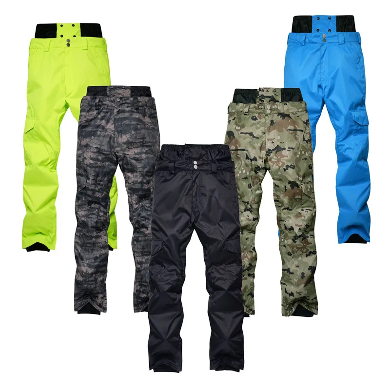 Snowboarding Trousers for Men, Snow Strap Pants, Windproof, Waterproof, Outdoor Bibs, Ski Pants, Plus Size, 10K, Winter,-30